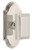 Grandeur Hardware - Arc Short Plate Passage with Carre Knob in Polished Nickel - ARCCAR - 884390