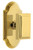 Grandeur Hardware - Arc Short Plate Passage with Carre Knob in Lifetime Brass - ARCCAR - 884395