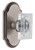 Grandeur Hardware - Arc Short Plate Passage with Carre Crystal Knob in Antique Pewter - ARCCCR - 884410