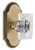 Grandeur Hardware - Arc Short Plate Passage with Carre Crystal Knob in Vintage Brass - ARCCCR - 884417