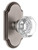 Grandeur Hardware - Arc Short Plate Passage with Chambord Crystal Knob in Antique Pewter - ARCCHM - 884418