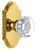 Grandeur Hardware - Arc Short Plate Passage with Chambord Crystal Knob in Lifetime Brass - ARCCHM - 884420