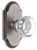 Grandeur Hardware - Arc Short Plate Passage with Chambord Crystal Knob in Antique Pewter - ARCCHM - 884426