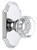 Grandeur Hardware - Arc Short Plate Passage with Chambord Crystal Knob in Bright Chrome - ARCCHM - 884427
