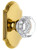 Grandeur Hardware - Arc Short Plate Passage with Chambord Crystal Knob in Lifetime Brass - ARCCHM - 884428