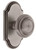 Grandeur Hardware - Arc Short Plate Passage with Circulaire Knob in Antique Pewter - ARCCIR - 884434