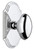 Grandeur Hardware - Arc Short Plate Passage with Eden Prairie Knob in Bright Chrome - ARCEDN - 884476