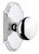 Grandeur Hardware - Arc Short Plate Passage with Fifth Avenue Knob in Bright Chrome - ARCFAV - 884494