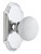Grandeur Hardware - Arc Short Plate Passage with Hyde Park Knob in Bright Chrome - ARCHYD - 884503