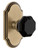 Grandeur Hardware - Arc Short Plate Passage with Lyon Knob in Vintage Brass - ARCLYO - 884525