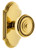Grandeur Hardware - Arc Short Plate Passage with Soleil Knob in Lifetime Brass - ARCSOL - 884559