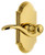 Grandeur Hardware - Arc Short Plate Passage with Bellagio Lever in Lifetime Brass - ARCBEL - 884568