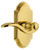 Grandeur Hardware - Arc Short Plate Passage with Bellagio Lever in Lifetime Brass - ARCBEL - 884577