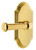 Grandeur Hardware - Arc Short Plate Passage with Georgetown Lever in Lifetime Brass - ARCGEO - 884610