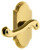 Grandeur Hardware - Arc Short Plate Passage with Newport Lever in Lifetime Brass - ARCNEW - 884617