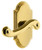 Grandeur Hardware - Arc Short Plate Passage with Newport Lever in Lifetime Brass - ARCNEW - 884625