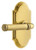 Grandeur Hardware - Arc Short Plate Passage with Soleil Lever in Lifetime Brass - ARCSLL - 884643