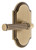 Grandeur Hardware - Arc Short Plate Passage with Soleil Lever in Vintage Brass - ARCSLL - 884649