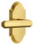 Grandeur Hardware - Arc Short Plate Passage with Carre Lever in Lifetime Brass - ARCCRL - 884679