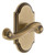 Grandeur Hardware - Arc Short Plate Passage with Newport Lever in Vintage Brass - ARCNEW - 884707