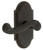 Grandeur Hardware - Arc Short Plate Passage with Newport Lever in Timeless Bronze - ARCNEW - 884714