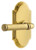 Grandeur Hardware - Arc Short Plate Passage with Soleil Lever in Lifetime Brass - ARCSLL - 884727