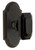 Grandeur Hardware - Arc Short Plate Privacy with Baguette Black Crystal Knob in Timeless Bronze - ARCBCB - 884764