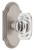 Grandeur Hardware - Arc Short Plate Privacy with Baguette Clear Crystal Knob in Satin Nickel - ARCBCC - 884771