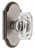 Grandeur Hardware - Arc Short Plate Privacy with Baguette Clear Crystal Knob in Antique Pewter - ARCBCC - 884774