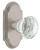 Grandeur Hardware - Arc Short Plate Privacy with Brilliant Crystal Knob in Satin Nickel - ARCBLT - 884787