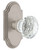 Grandeur Hardware - Arc Short Plate Privacy with Brilliant Crystal Knob in Satin Nickel - ARCBLT - 884795