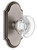 Grandeur Hardware - Arc Short Plate Privacy with Bordeaux Crystal Knob in Antique Pewter - ARCBOR - 884798