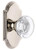 Grandeur Hardware - Arc Short Plate Privacy with Bordeaux Crystal Knob in Polished Nickel - ARCBOR - 884802