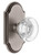 Grandeur Hardware - Arc Short Plate Privacy with Bordeaux Crystal Knob in Antique Pewter - ARCBOR - 884806