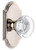 Grandeur Hardware - Arc Short Plate Privacy with Bordeaux Crystal Knob in Polished Nickel - ARCBOR - 884810