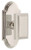 Grandeur Hardware - Arc Short Plate Privacy with Carre Knob in Polished Nickel - ARCCAR - 884818