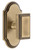 Grandeur Hardware - Arc Short Plate Privacy with Carre Knob in Vintage Brass - ARCCAR - 884821