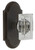 Grandeur Hardware - Arc Short Plate Privacy with Carre Crystal Knob in Timeless Bronze - ARCCCR - 884836