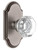 Grandeur Hardware - Arc Short Plate Privacy with Chambord Crystal Knob in Antique Pewter - ARCCHM - 884846