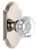 Grandeur Hardware - Arc Short Plate Privacy with Chambord Crystal Knob in Polished Nickel - ARCCHM - 884850