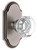 Grandeur Hardware - Arc Short Plate Privacy with Chambord Crystal Knob in Antique Pewter - ARCCHM - 884854