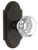 Grandeur Hardware - Arc Short Plate Privacy with Chambord Crystal Knob in Timeless Bronze - ARCCHM - 884860