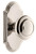 Grandeur Hardware - Arc Short Plate Privacy with Circulaire Knob in Polished Nickel - ARCCIR - 884866