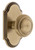 Grandeur Hardware - Arc Short Plate Privacy with Circulaire Knob in Vintage Brass - ARCCIR - 884869
