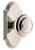 Grandeur Hardware - Arc Short Plate Privacy with Circulaire Knob in Polished Nickel - ARCCIR - 884874
