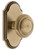 Grandeur Hardware - Arc Short Plate Privacy with Circulaire Knob in Vintage Brass - ARCCIR - 884877