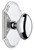Grandeur Hardware - Arc Short Plate Privacy with Eden Prairie Knob in Bright Chrome - ARCEDN - 884904