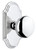 Grandeur Hardware - Arc Short Plate Privacy with Fifth Avenue Knob Knob in Bright Chrome - ARCFAV - 884913