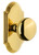 Grandeur Hardware - Arc Short Plate Privacy with Fifth Avenue Knob Knob in Lifetime Brass - ARCFAV - 884923