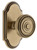 Grandeur Hardware - Arc Short Plate Privacy with Soleil Knob in Vintage Brass - ARCSOL - 884985